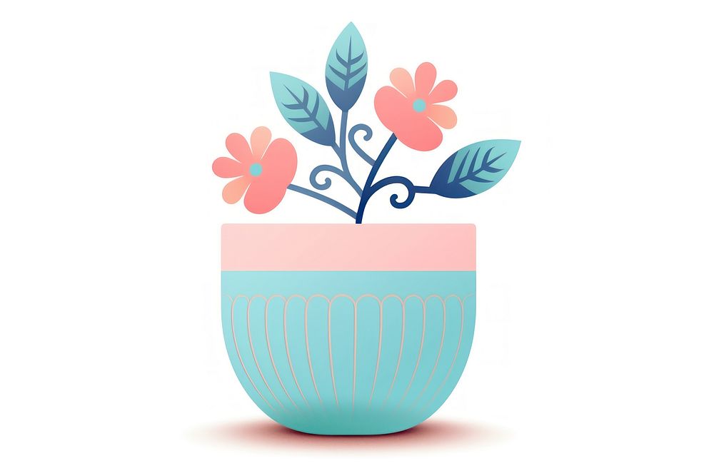 Minimal plant pot flower vase art. AI generated Image by rawpixel.