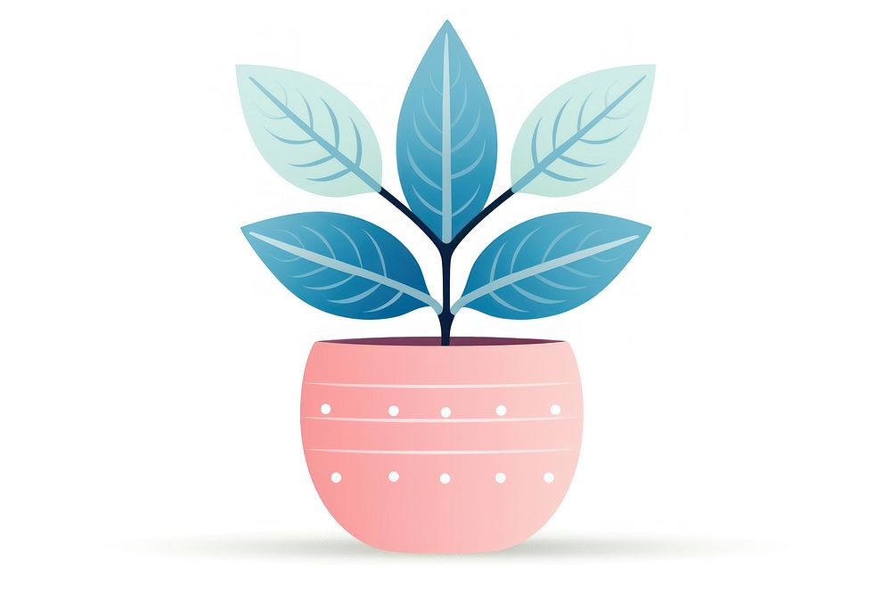 Minimal plant pot vase leaf creativity. AI generated Image by rawpixel.