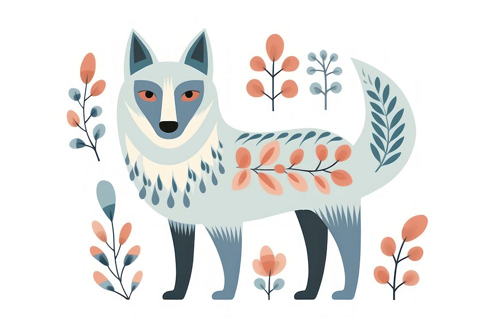 A wolf animal mammal fox. AI generated Image by rawpixel.