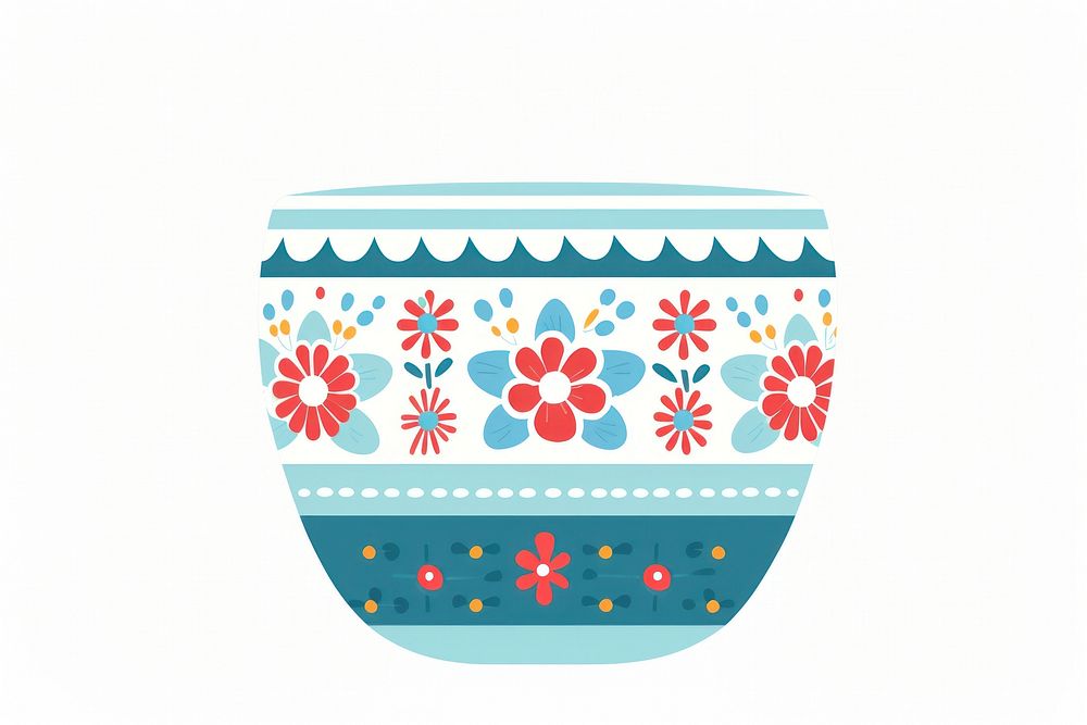 Bowl vector art pottery decoration. AI generated Image by rawpixel.