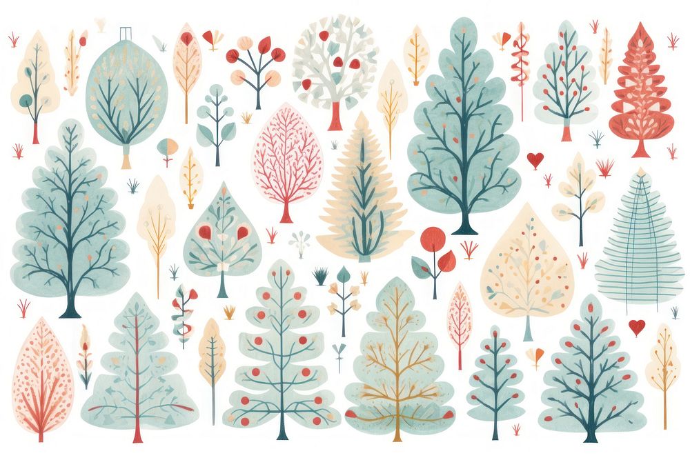 Christmas backgrounds pattern drawing. AI generated Image by rawpixel.