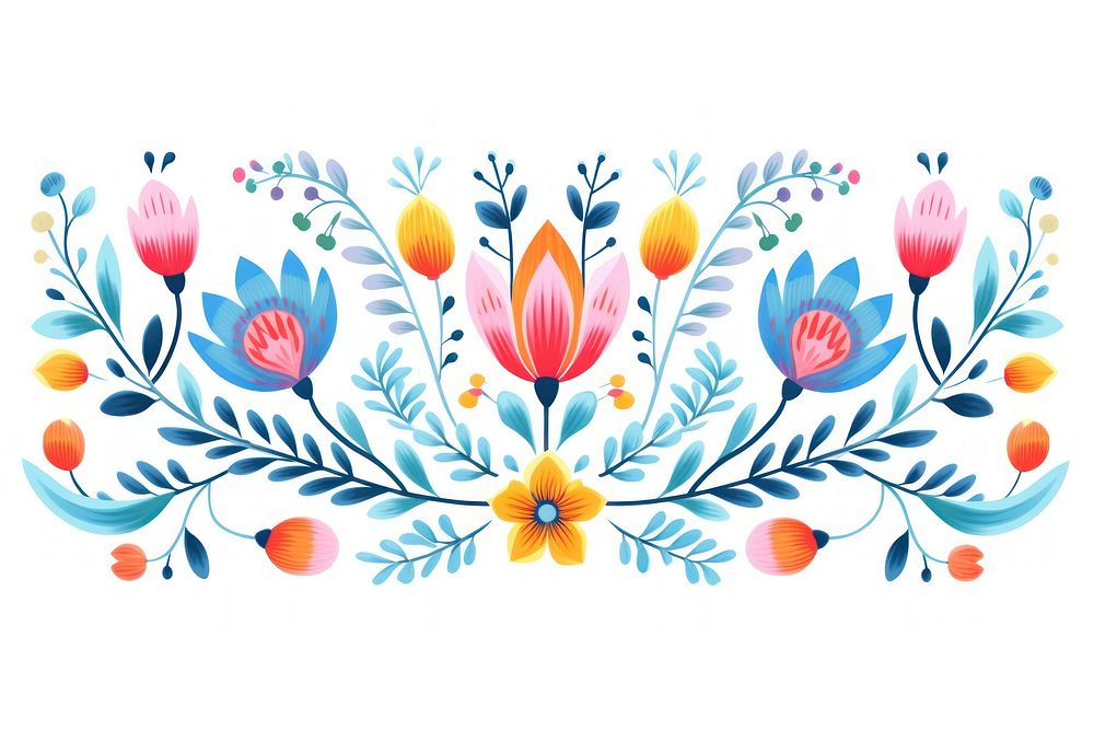 Flower boarder backgrounds pattern art. AI generated Image by rawpixel.