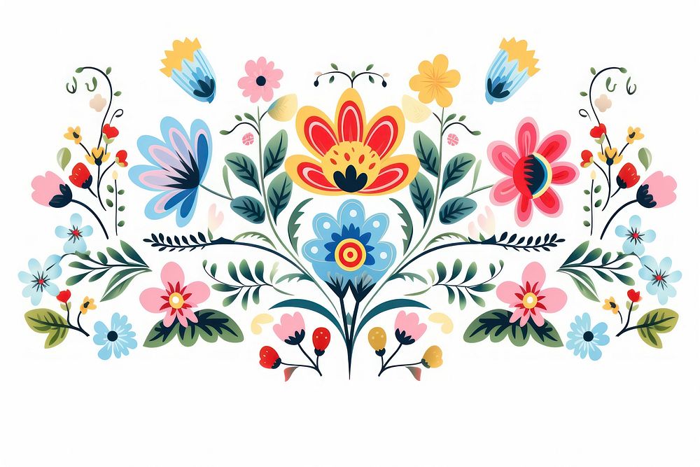 Flower corner boarder art backgrounds pattern. AI generated Image by rawpixel.