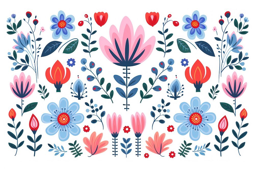 Hungary pattern backgrounds flower plant. AI generated Image by rawpixel.