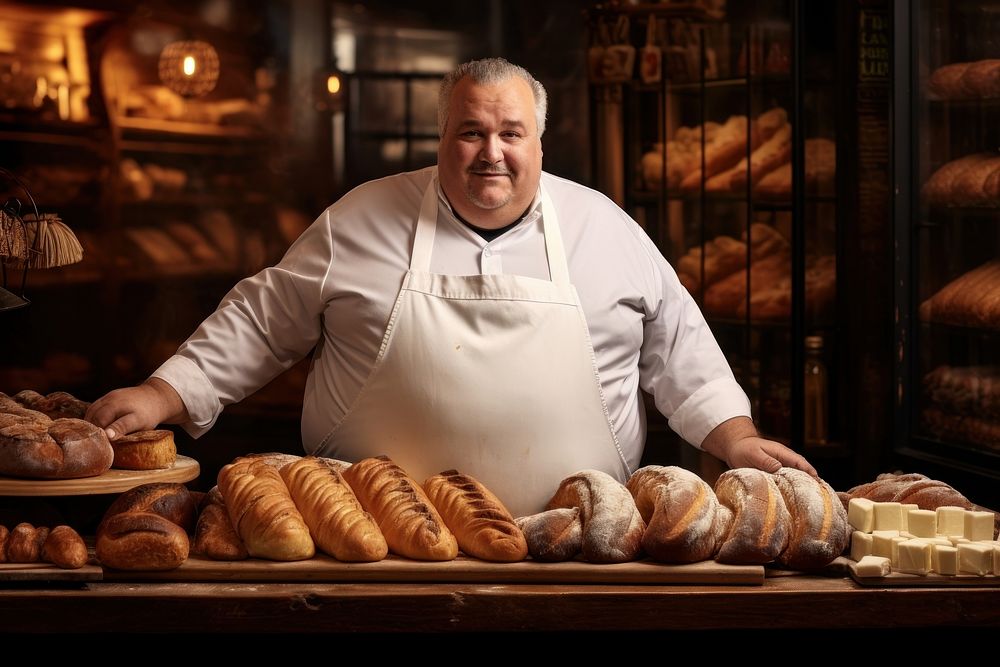 Bread baker adult skill. AI generated Image by rawpixel.