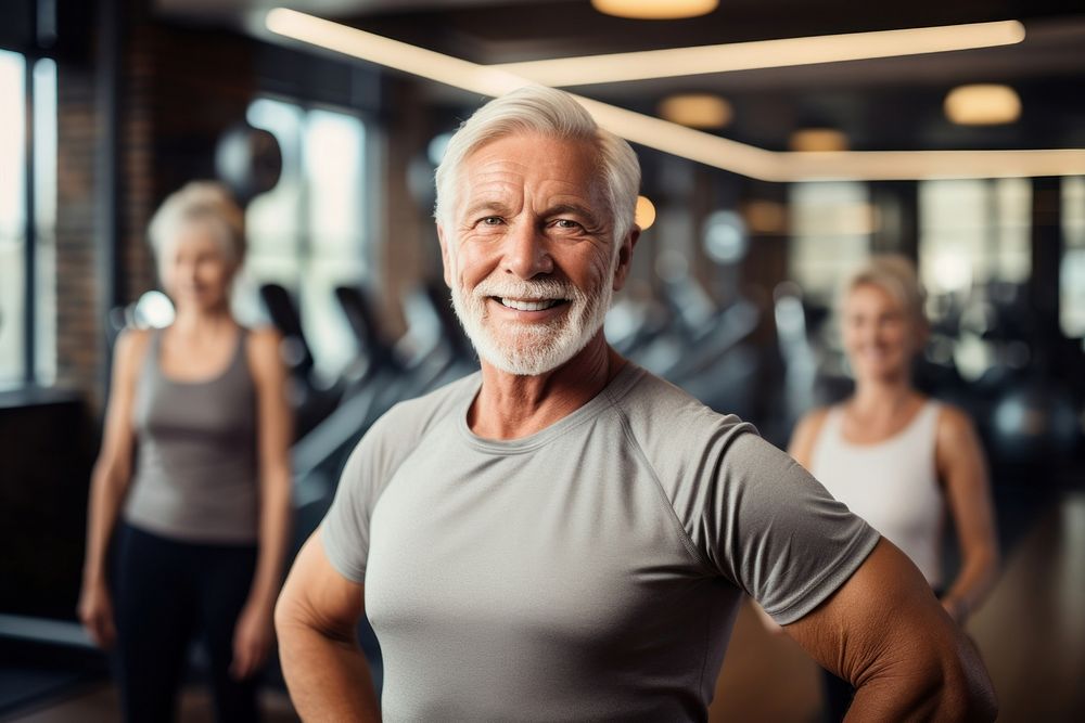Adult men gym togetherness. AI generated Image by rawpixel.