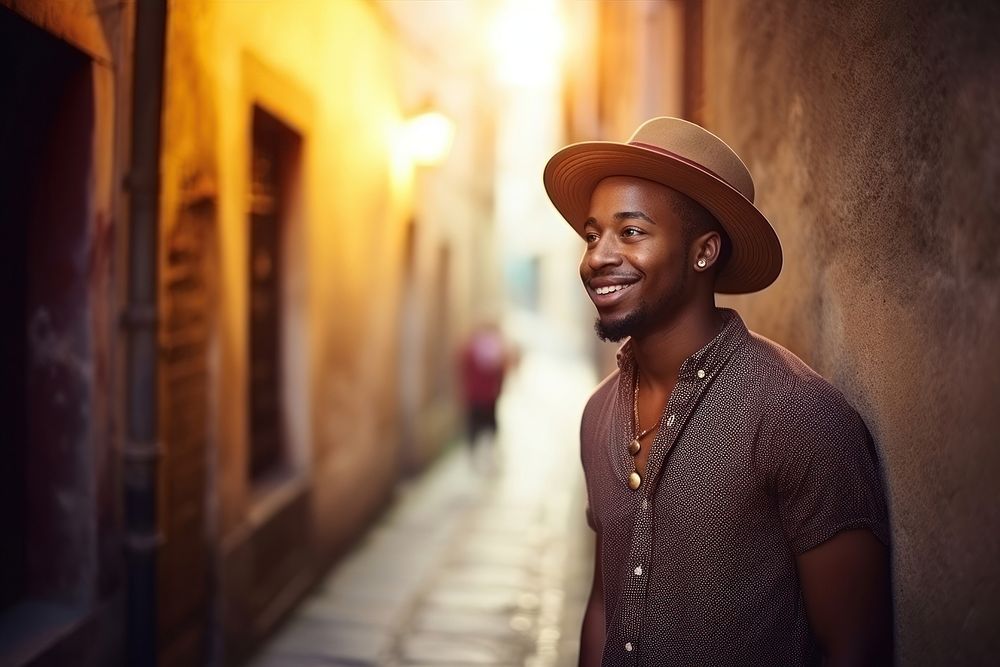 African american man standing portrait travel. AI generated Image by rawpixel.
