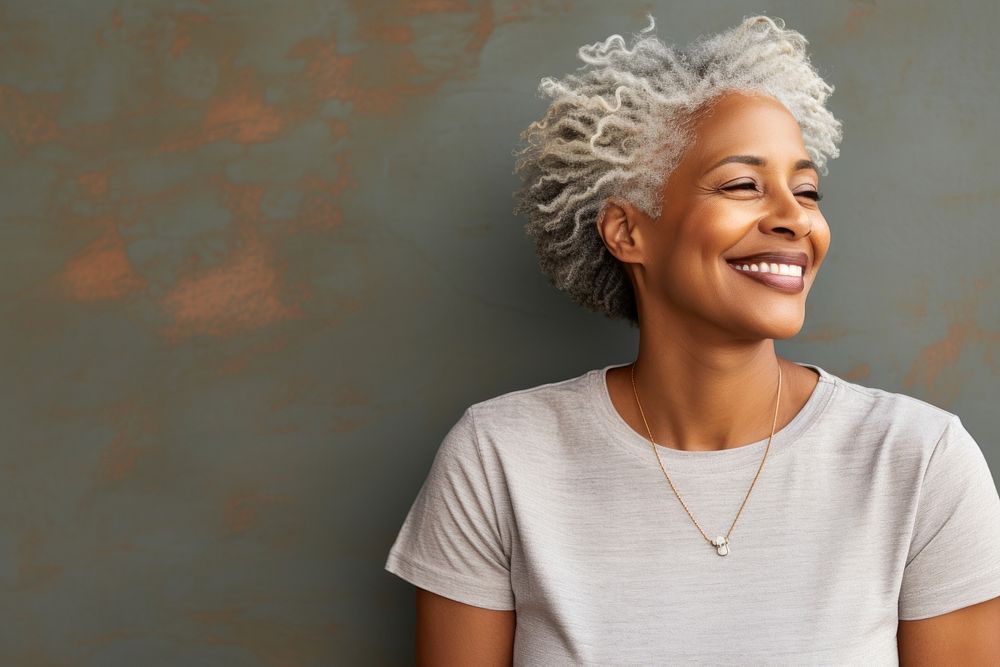 African american woman portrait laughing adult. AI generated Image by rawpixel.
