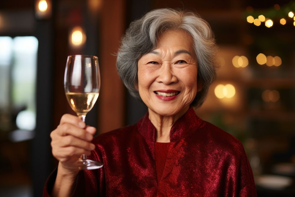Asian american woman portrait glass adult. AI generated Image by rawpixel.