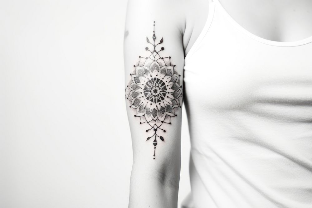 Mandala tattoo arm individuality. AI generated Image by rawpixel.