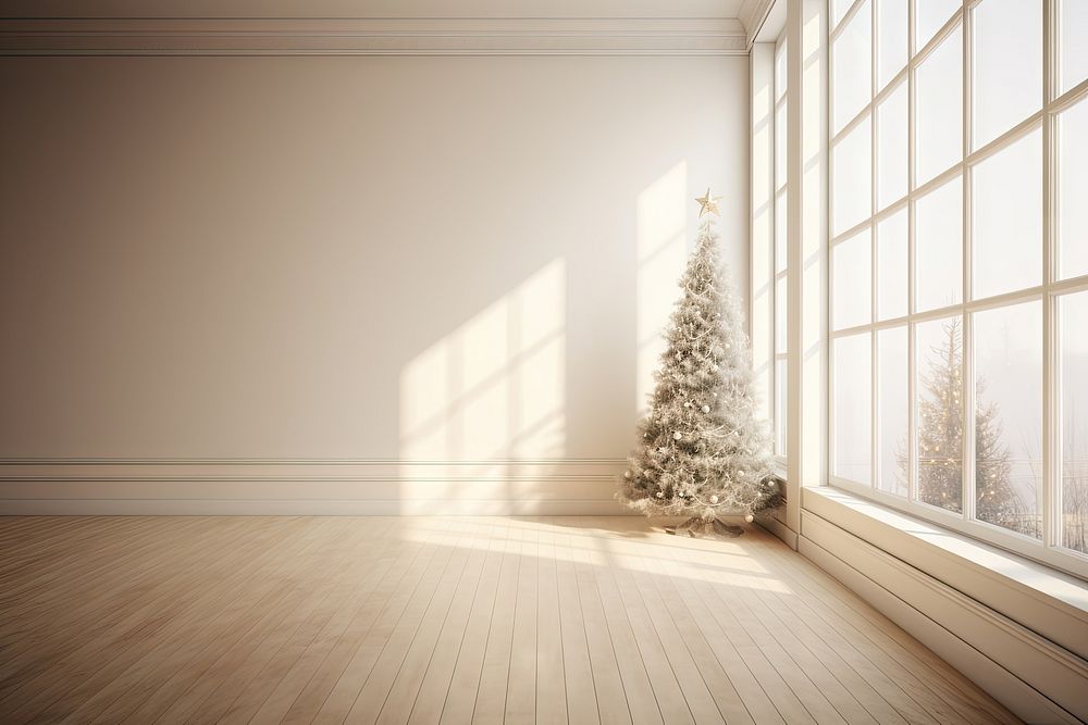Christmas tree christmas window plant. AI generated Image by rawpixel.