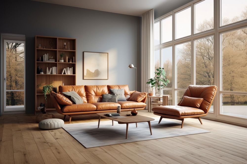 Scandinavian living room architecture furniture building. 