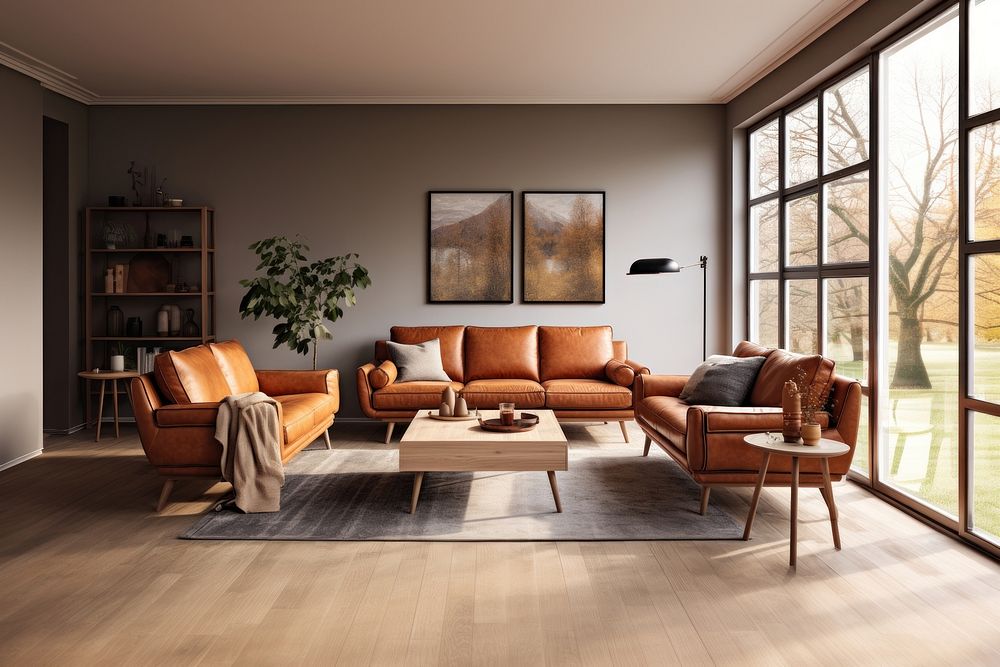 Classic scandinavian living room architecture furniture building. 