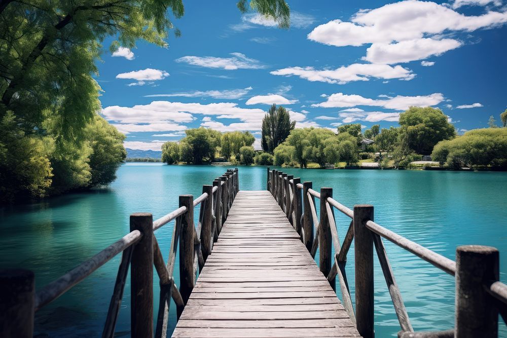 Jetty landscape outdoors nature. AI generated Image by rawpixel.