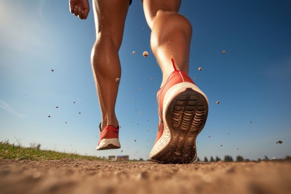 Footwear running shoe determination. AI generated Image by rawpixel.
