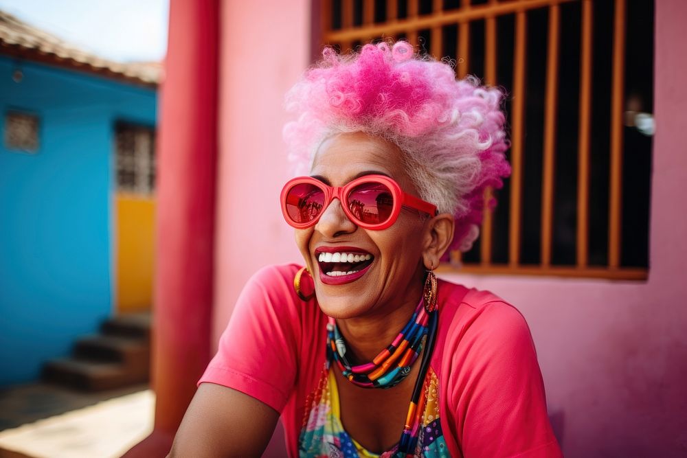 Cuban woman cheerful laughing smiling. AI generated Image by rawpixel.