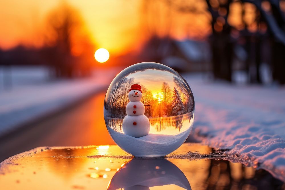 Snowman winter christmas outdoors. AI generated Image by rawpixel.