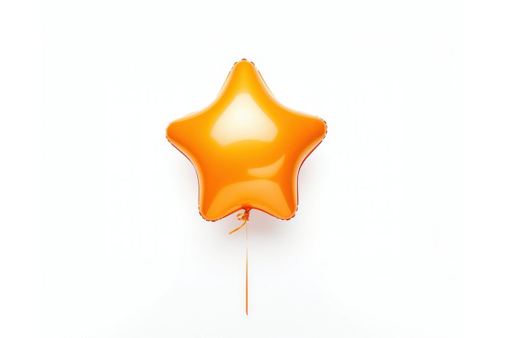 Festive orange balloon shape white background confectionery. AI generated Image by rawpixel.
