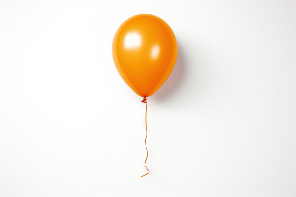Festive orange balloon white background anniversary celebration. AI generated Image by rawpixel.