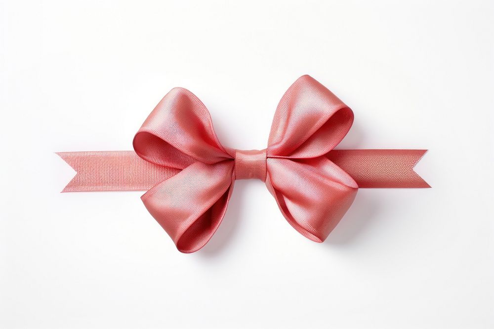 Red Festive ribbon white background celebration anniversary. AI generated Image by rawpixel.