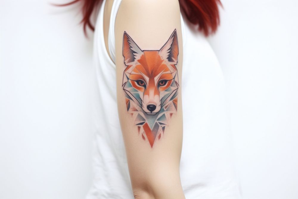 Fox tattoo skin representation. AI generated Image by rawpixel.