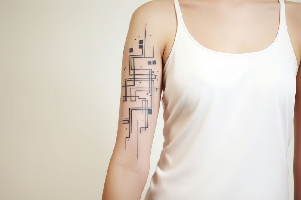Piano tattoo back arm individuality. AI generated Image by rawpixel.