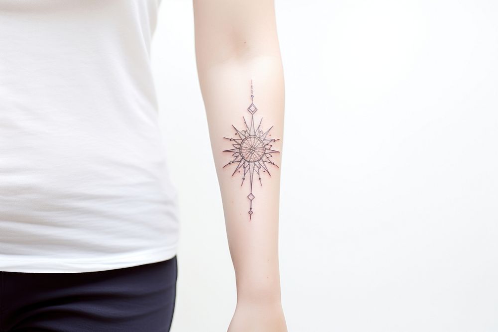 Sun tattoo arm individuality. AI generated Image by rawpixel.