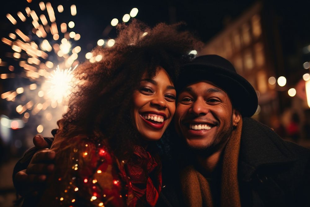 Diverse couple laughing portrait smile. AI generated Image by rawpixel.