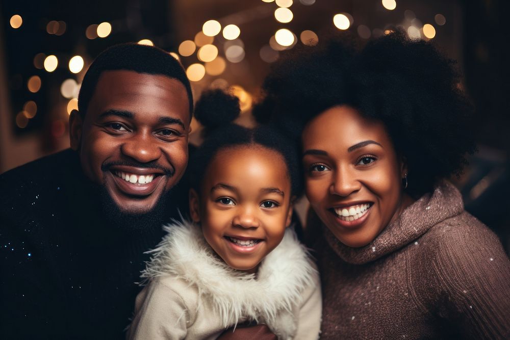 African american family laughing portrait adult. AI generated Image by rawpixel.