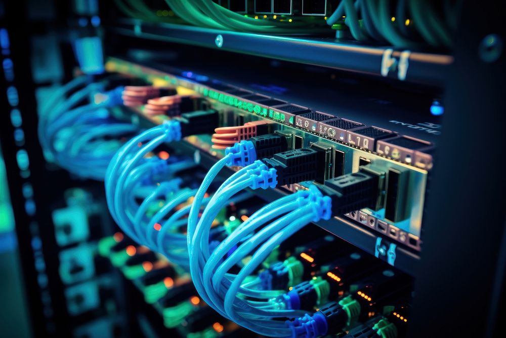 Network switch computer server cable. | Free Photo - rawpixel