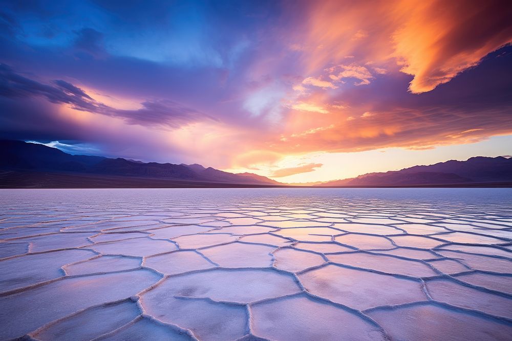 Salt flats landscape outdoors nature. AI generated Image by rawpixel.