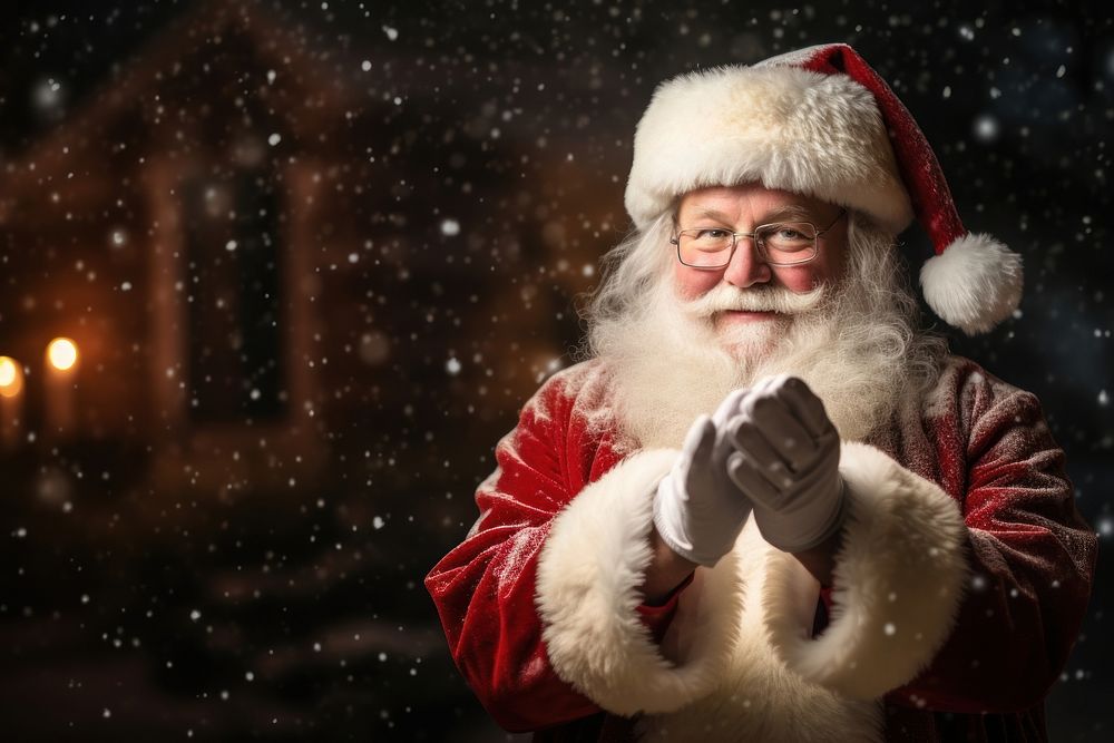 Christmas winter glove illuminated. AI generated Image by rawpixel.