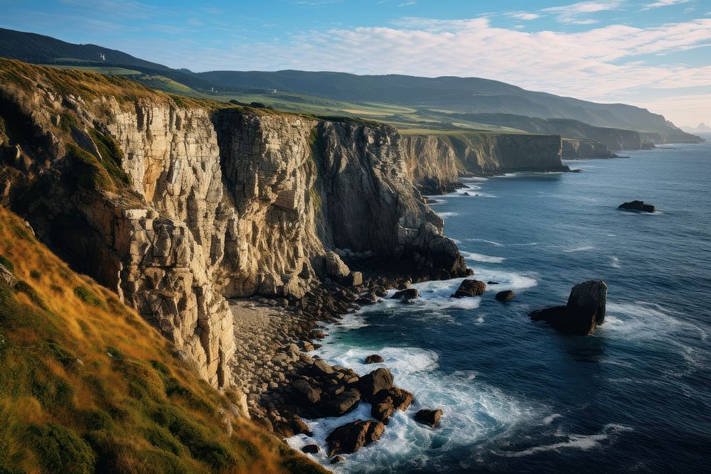 Cliff promontory landscape outdoors. AI generated Image by rawpixel.