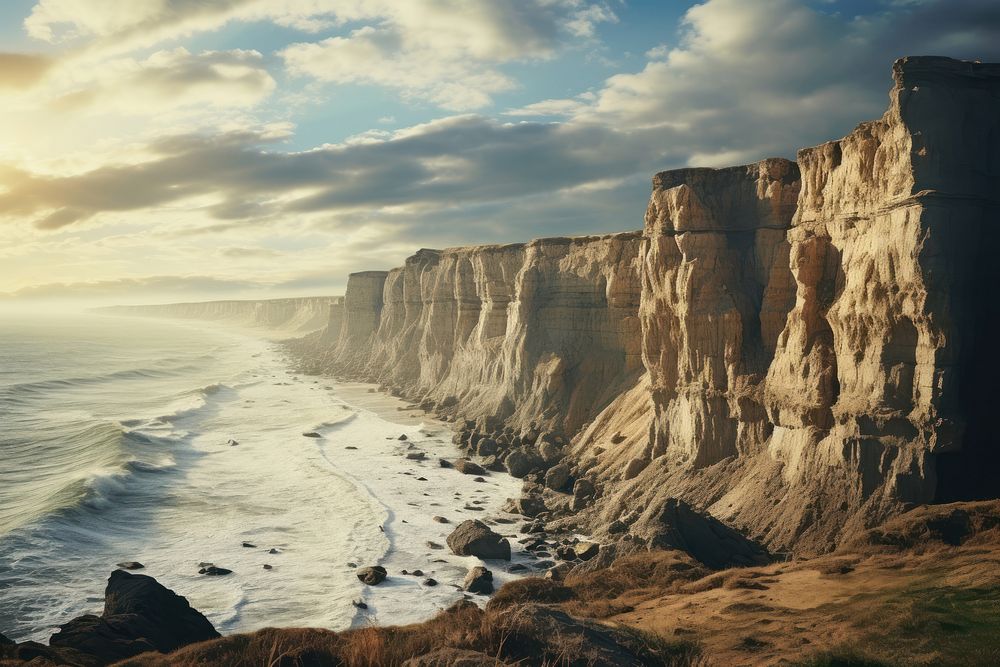 Landscape cliff outdoors nature. AI generated Image by rawpixel.