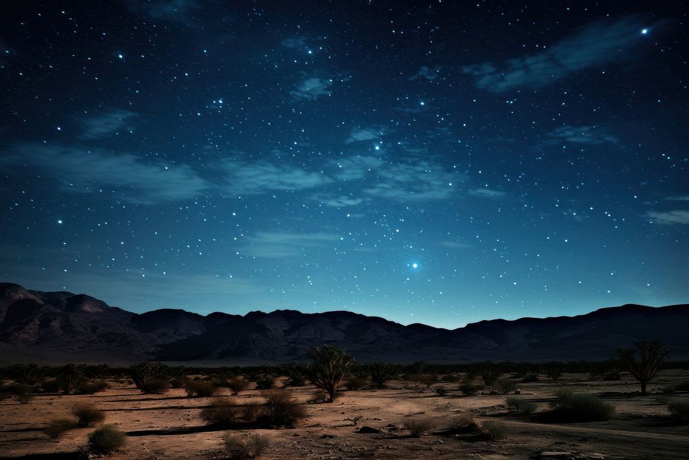 Landscape night outdoors nature. AI generated Image by rawpixel.