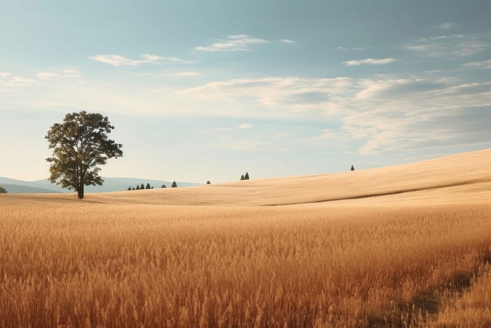 Landscape tree outdoors horizon. AI generated Image by rawpixel.