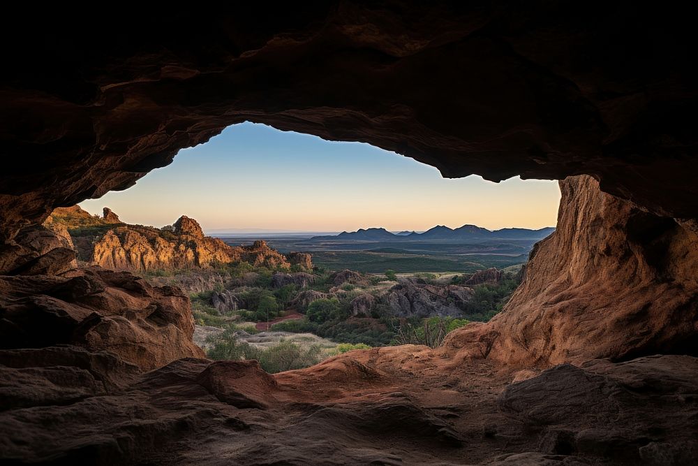 Cave wilderness landscape outdoors. AI generated Image by rawpixel.
