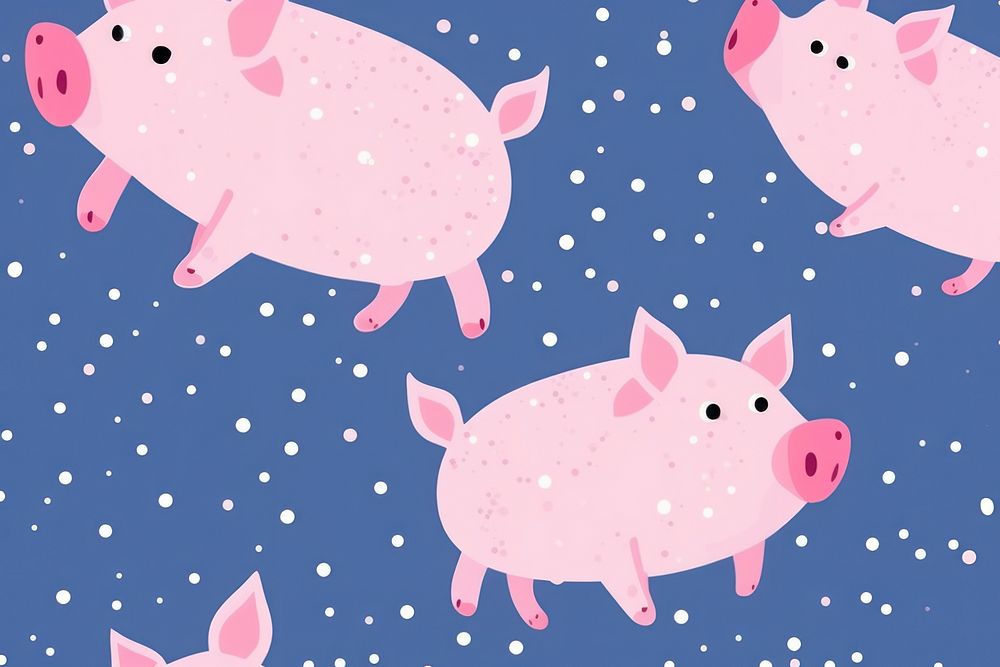 Pig backgrounds pattern animal. AI generated Image by rawpixel.