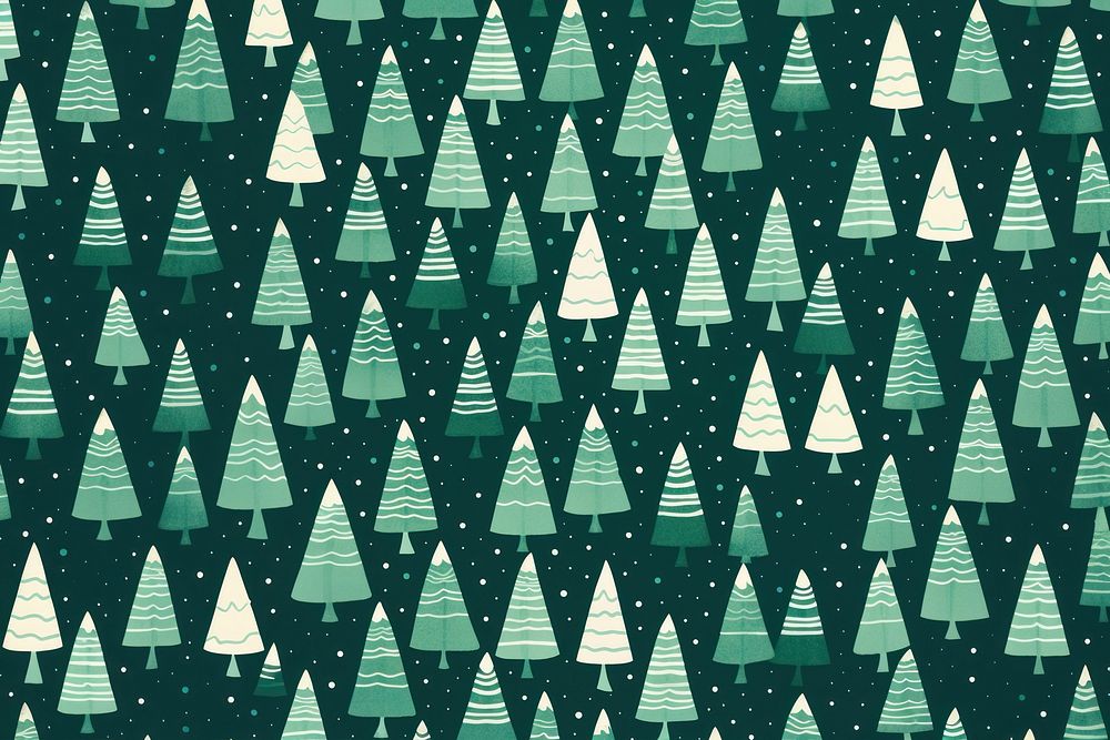 Christmas trees pattern backgrounds christmas green. AI generated Image by rawpixel.