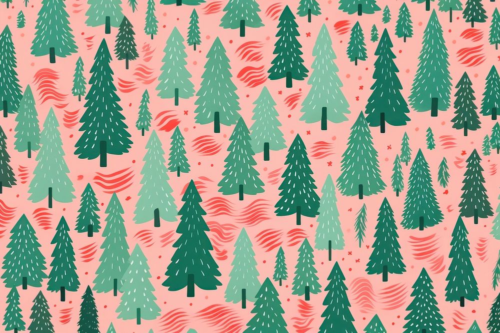 Christmas trees pattern backgrounds christmas plant. AI generated Image by rawpixel.