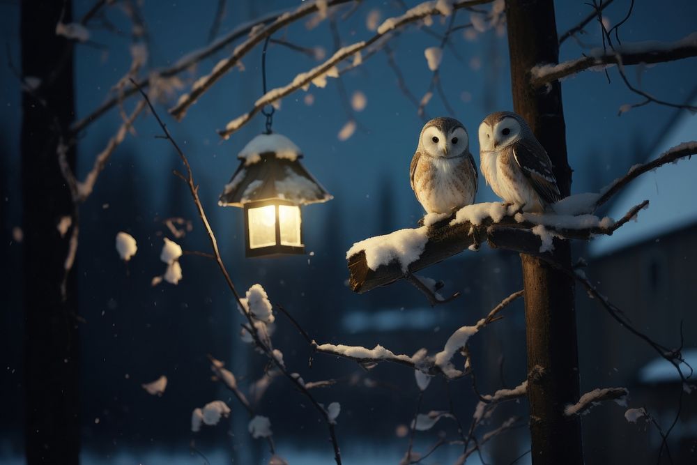 Christmas nature lighting outdoors. AI generated Image by rawpixel.