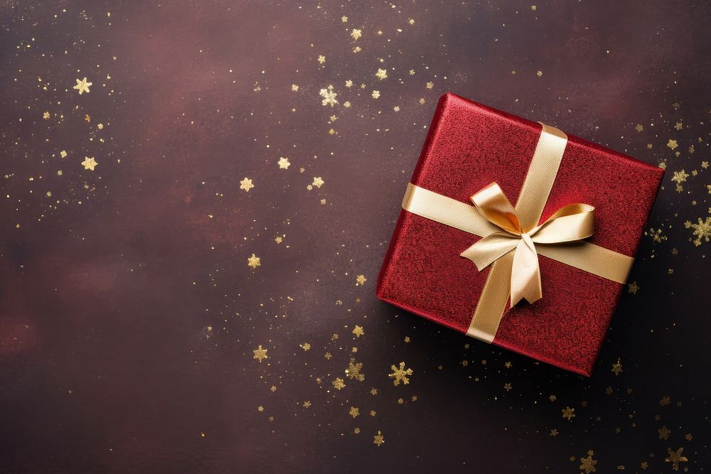 Christmas gift box illuminated celebration anniversary. AI generated Image by rawpixel.