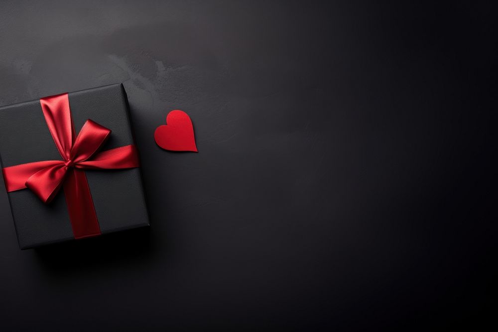 Valentine gift box black red celebration. AI generated Image by rawpixel.