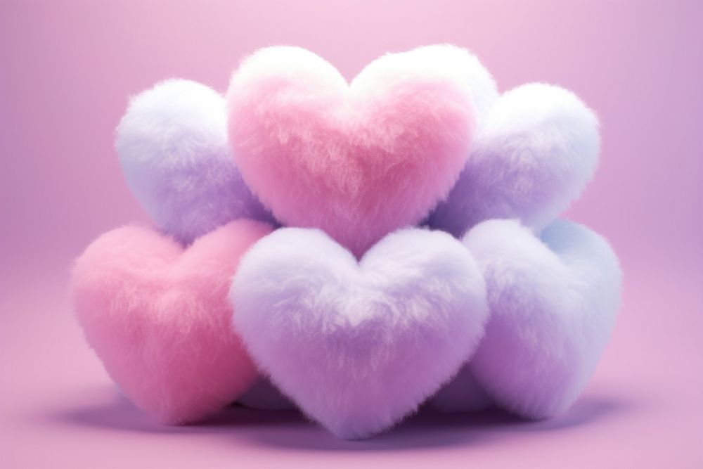 Heart symbols celebration softness purple. AI generated Image by rawpixel.