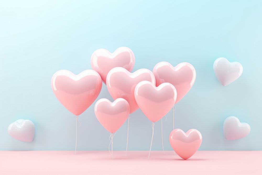 Balloon heart celebration decoration. AI generated Image by rawpixel.