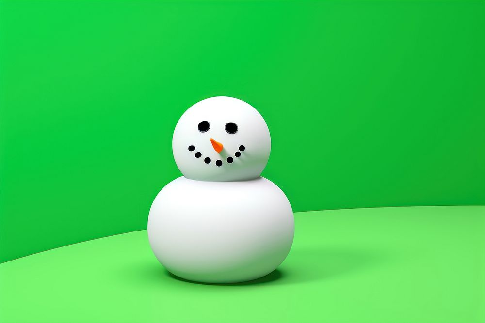 Snowman green anthropomorphic representation. AI generated Image by rawpixel.