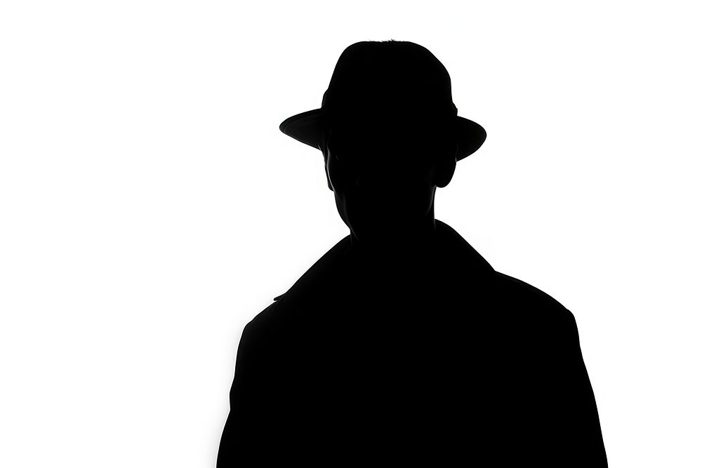 Silhouette adult man white background. AI generated Image by rawpixel.