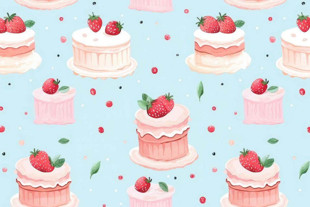 Cake backgrounds strawberry dessert. AI generated Image by rawpixel.