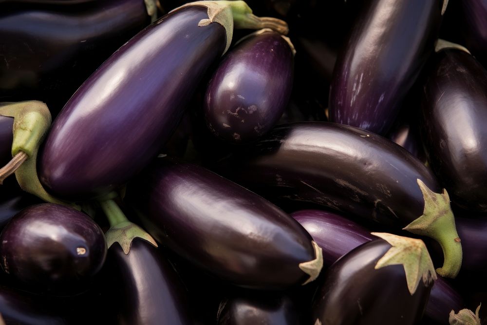 Eggplant vegetable organic bunch. AI generated Image by rawpixel.