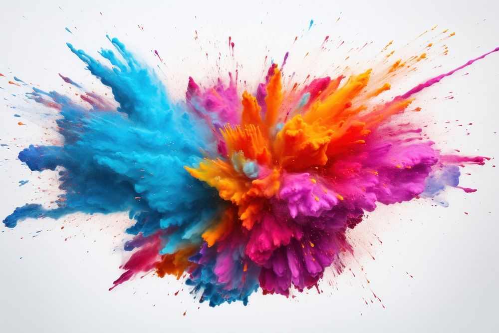 Powder painting art white background. AI generated Image by rawpixel.